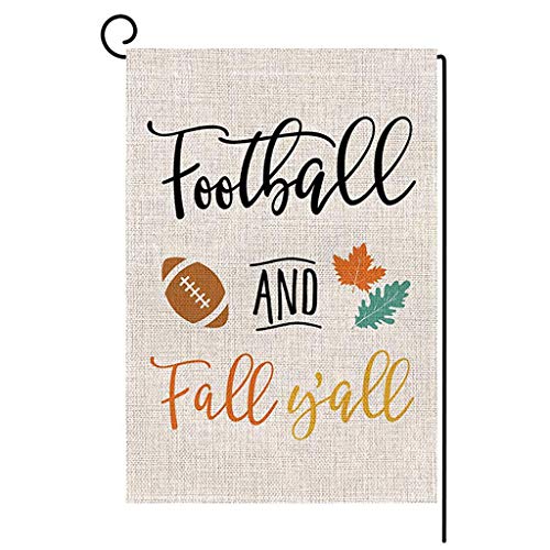 Clearance Sale!UMFun Football and Fall Y'all Small Garden Flag Vertical Double Sided Yard Flag Decor (A) - Thumbnail 4