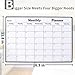 Magnetic Dry Erase Calendar for Fridge 16.9 x 11.8 inches - 2019 White Board Calendar Planner for Kitchen Refrigerator Monthly Erasable Board Calendar Stain Resistant for Smart Home Planners