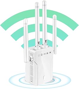 WiFi Extender, WiFi Booster, Covers Up to 2500 Sq.ft and 30 Devices, 1200Mbps Dual Band WiFi Repeater, Extend WiFi Signal to Smart Home and Alexa Devices