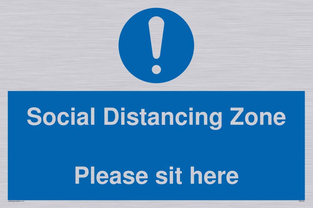 Social Distancing Zone Please sit here