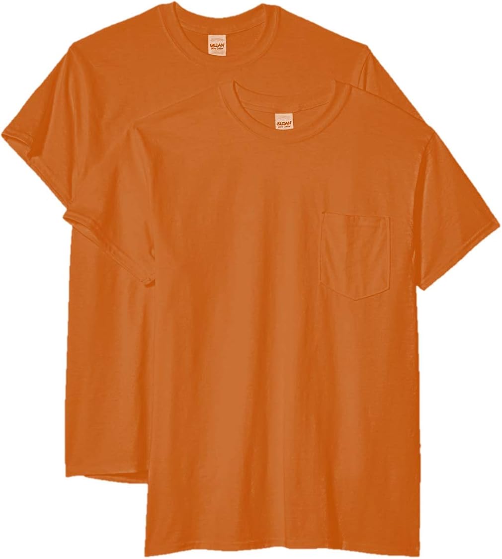 Gildan Men's Ultra Cotton Adult T-Shirt with Pocket, 2-Pack | 