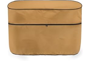 Knextrepoy Khaki RV Trailer Propane Tank Cover Fit for Dual 20lb Tanks,Replacement Cover for RV/Trailer/Camper