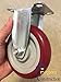 5 inch (Set of 4) with 2 Brake Casters and 2 Fixed Casters - Poly Tread, Sealed Industrial Bearing Wheels - Foghorn Construction