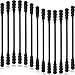 TecUnite 600 Pieces Cotton Swabs Precision Black Double Tipped Cotton Buds Cotton Tip for Cleaning Sticks (Spiral Head)