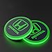 2pcs LED Car Cup Holder Lights for Honda, 7 Colors Changing USB Charging Mat Luminescent Cup Pad, LED Interior Atmosphere Lamp