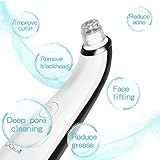 Electric Blackhead Remover, QQCute Comedo Suction Microdermabrasion Machine Rechargeable Facial Pore Cleaner Skin Peeling Machine Comedone Extractor Tool Black