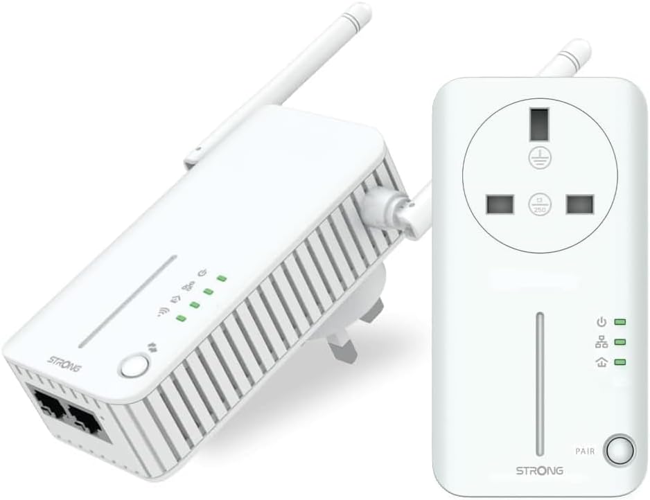 STRONG AV600 WiFi Powerline Adapter Kit HomePlug AV2 Extender 300Mbps Extra