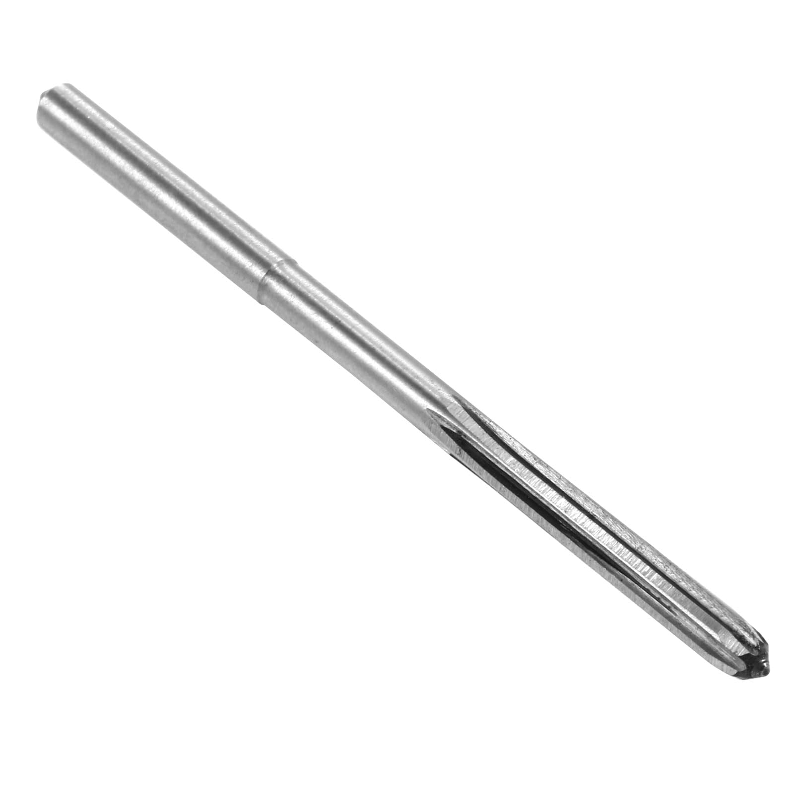 sourcing map 3.9mm Chucking Reamer, HSS Cobalt M35 Lathe Machine Reamer D4 6 Straight Flutes, Round Shank Milling Cutting Tool, for Stainless Steel Alloy Copper Metal