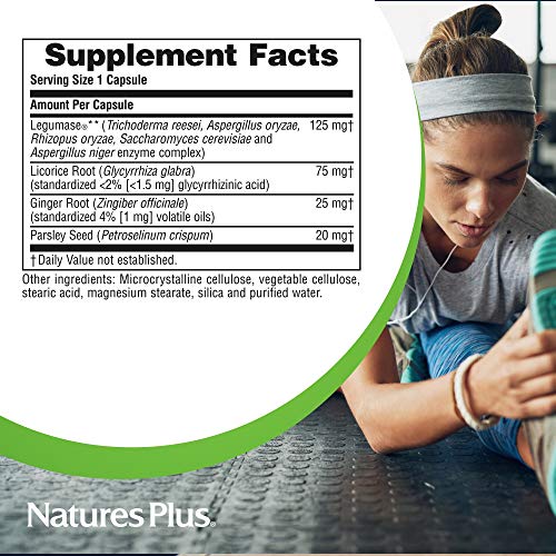 NaturesPlus Say Yes to Beans Enzyme Complex - 60 Vegetarian Capsules - Natural Food Enzyme Supplement for Gas Relief, Digestive Aid - Gluten-Free - 60 Servings - Thumbnail 5
