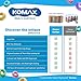 Komax Biokips Cereal Containers Storage Set of 3 – Airtight Food Storage Containers – Cereal Dispenser for All Dry Foods – BPA-Free Cereal Container Set for Pantry Organization and Storage (135 oz)