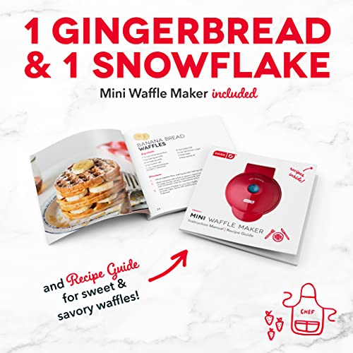 Dash Mini Waffle Maker (2 Pack) for Individual Waffles Hash Browns