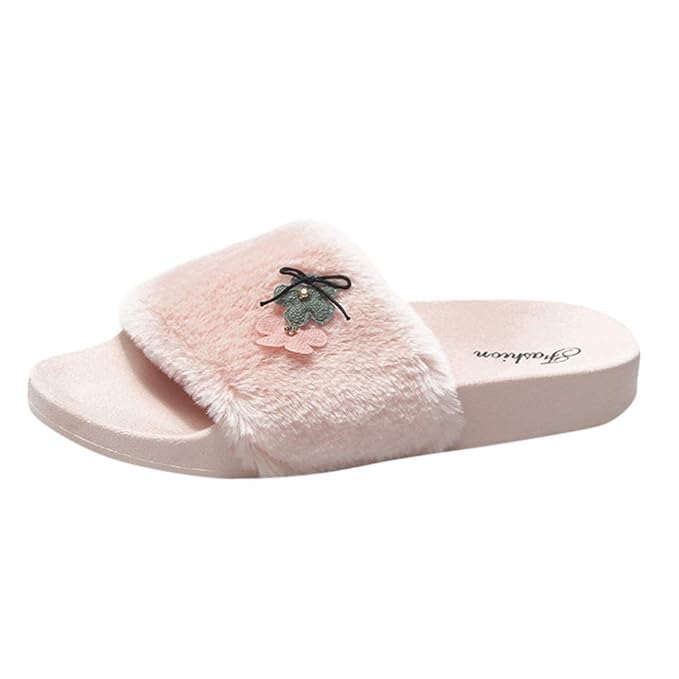 Hausschuhe Damen Winter Wärme Plüsch Flache Stiefel DOLDOA Pantoffeln Slipper