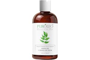 PUROLEO NEEM Oil 8 Fl Oz/236 ML (Packed In Canada) Pure and Natural Neem Oil for Multipurpose Use | Neem Oil extracted from N