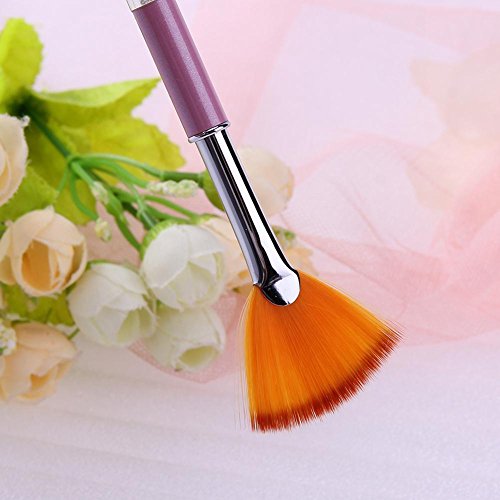 Jocestyle 1pcs Nail Art Fan Shaped Brush UV Gel Gradient Drawing Painting Manicure Pen - Thumbnail 3