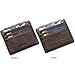 MEKU Slim Front Pocket Leather Wallet Business Credit Card Case Sleeve Minimalist Wallet with ID Window Chocolate