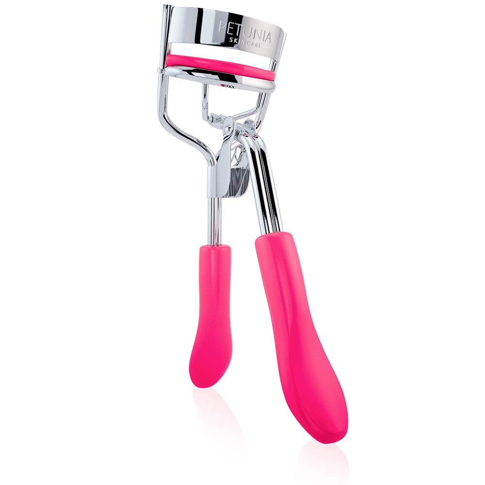 Silicone Eyelash Curler With Refill Pads & Satin Pouch Designed for No Pinching or Pulling and Perfect for Those With Straight Flat Lashes Wanting Dramatic Long Lasting Seamless Curls : Beauty
