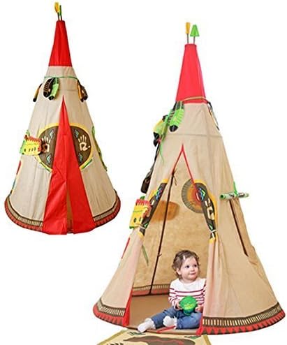 Kids Indian Teepee Tent Home Living Indoors Toys Pretend Play Children Outside by Indian Teepee Tent