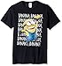 Despicable Me Men's Minions Dave Soaring Banana Dance Funny Graphic Tee, Black, Large