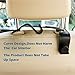 SENHAI 8 Pack Car Vehicle Seat Headrest Hook Hanger, Strong Durable Organizer Storage Holder for Grocery Bag Purse Handbag Water Bottle, with Car Air Conditioner Brush - Black