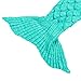 Hughapy Knitted Mermaid Tail Blanket for Adults, Teens, Kids Crochet Snuggle Mermaid, All Seasons Scales Pattern Sleeping Bag Blanket (Adult,Green)