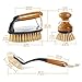 Masthome 3-Pack Natural Bamboo Dish Brush, ECO Friendly Dish Brush Set with Bamboo Handle, Kitchen Cleaning Brush Scrub Brush for Dishes Pots Pans Kitchen Sink Cleaning