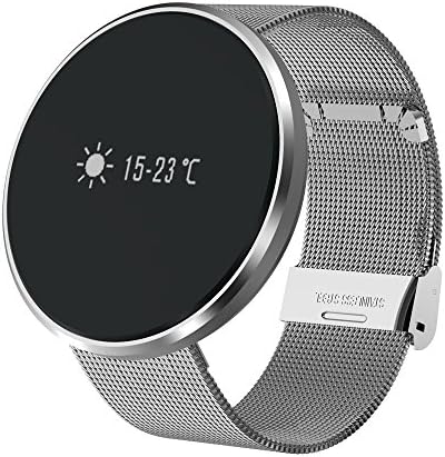 Fitness Tracker, Smart Wristband support Heart Rate Sleep Monitor SMS Reading Weather waterproof IP67 Smart band for IOS Android System Phones(silver)
