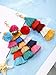 Jetec 2 Pieces Colorful Tassel Charm Keychain Handbags Bag Pendant Key Ring Pom Tassels Key Chain (Multicolor A)