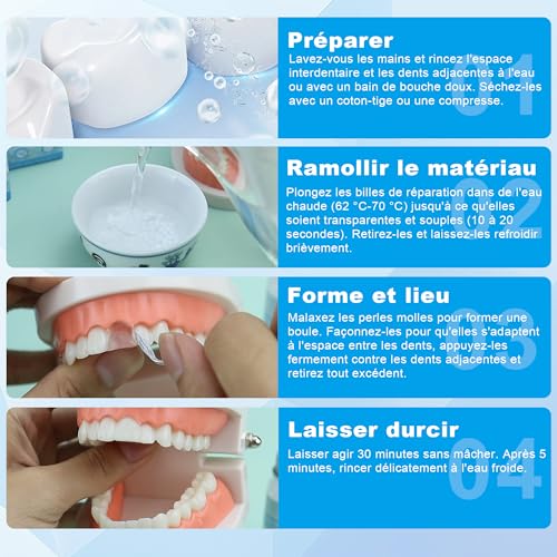 Temporary Dental Filler(2PCS) Dental Filler Repair Kit, Denture Repair Beads for Temporary Fixing
