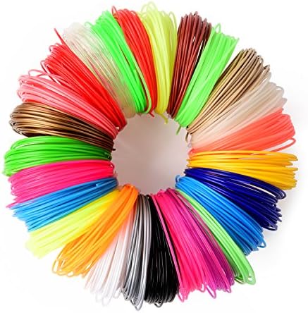 26 pc 3D Printer Pen Filament Refill | 1.75mm PLA Filament (NOT ABS) | 520 Linear Feet | 26 Different Colors, 6 Glow In The Dark Designer Fun Pack | Odorless &amp; Toxic Free | 20' Each Color | SmashZen