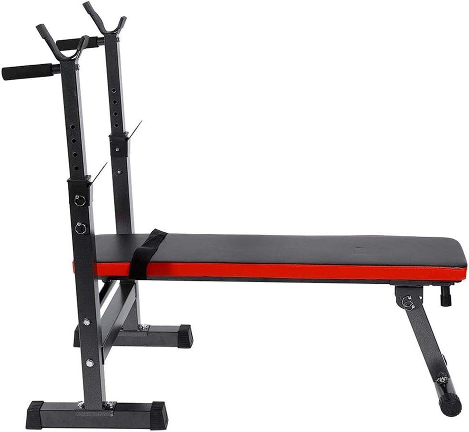 DHINGM Adjustable Folding Weight Bench, Foldable Incline/Decline,Folding Home Heavy Duty Multiuse Barbell Flat Exercise Gym