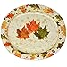 50 Thanksgiving Paper Plates Oval Large Disposable 10" X 12" in Elegant Autumn Leaves Design for Harvest Fall Party Dinner Wedding Event Platter Decorations primary