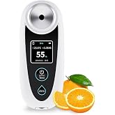 Digital Brix Refractometer, &plusmn;0.1%, Precisionwith ATC, Rechargeable &amp; Portable, for Fruit, Juice, Vegetables &amp; Homebrewing
