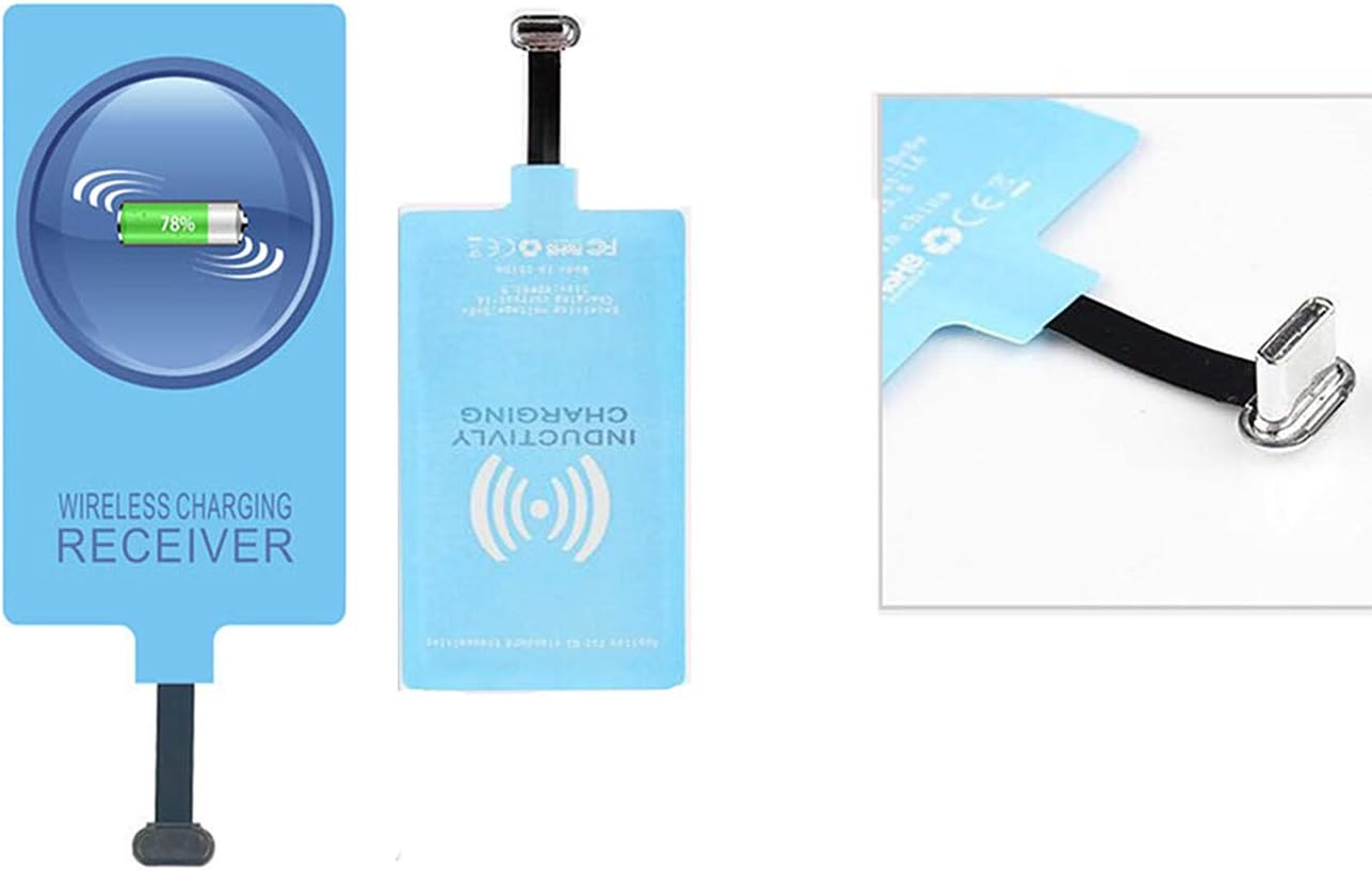 AISHEMI Wireless Charging Receiver Adapter with Fast Smart Microchip Technology for Samsung LG Huawei Sony Motorola Xiaomi Alcatel All Android Device USB Type-C: Home Audio & Theater