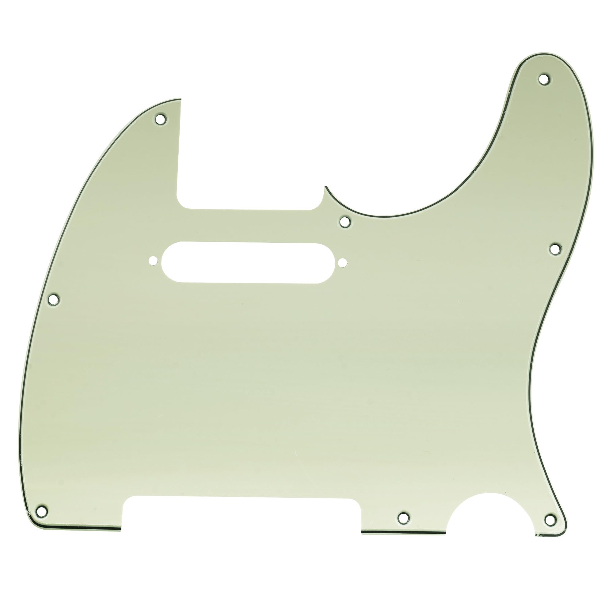 Musiclily 8 Hole Tele Pickguard Scratch Plate for Fender USA/Mexican Standard Telecaster Modern Style Electric Guitar, 3Ply Mint Green โ image 1