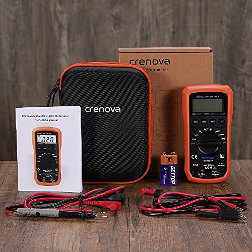 Crenova MS8233D AutoRanging Digital Multimeter DC AC Voltmeter Ohm
