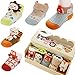 Fly-love® 5pairs Animal Non-Skid Slip Toddler Socks Cotton Unisex Baby Crew Sock 0-18 months With Box