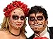 Tinsley Transfers Ruby Sugar Skull Day of The Dead Temporary Face Tattoo Kit for Men or Women