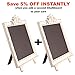 Rustic White Wood Framed - Free Standing Chalkboard (H:9.25 in. x W:12 in.) - Blackboard Sign - Wedding Chalk Board (Distressed White)