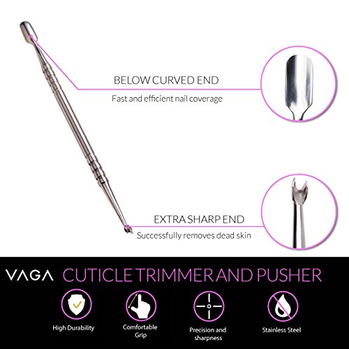 Manicure Pedicure Nail Care Tools Set With 4pcs Different Stainless Steel Cuticles Pushers Cutters Scrapers Trimmers Knives