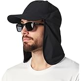 EINSKEY UPF 50+ Waterproof Sun Hat - Packable Unisex Baseball Cap with Neck Flap for Beach, Golf, Hiking, Fishing & Running