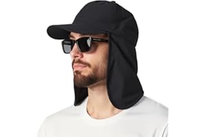 EINSKEY UPF 50+ Waterproof Sun Hat - Packable Unisex Baseball Cap with Neck Flap for Beach, Golf, Hiking, Fishing & Running