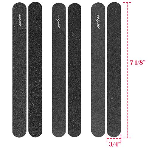 image for Anezus 15Pcs Nail File Set Emery Boards Double Sided Black Washable Na