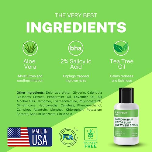 LAVO Tea Tree Gel w/Salicylic Acid BEST Ingrown Hair Treatment
