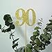 Pack of 10 Gold Glitter 90th Birthday Centerpiece Sticks Number 90 Table Topper Age Letter Decorations