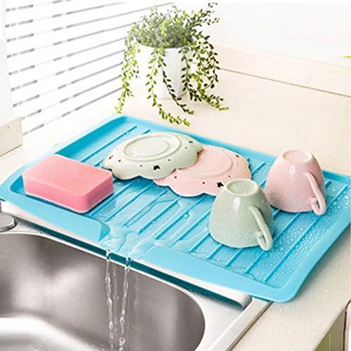 SIYANSHU Tray Dish Drainer Mat Plastic Kitchen Dish Draining Rack Dish