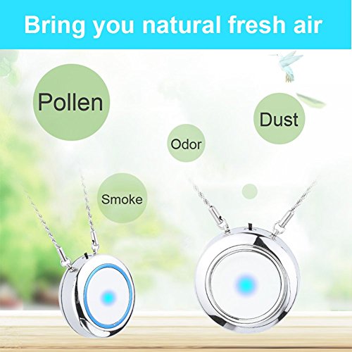 image for WOOLALA Personal Wearable Air Purifier Necklace/Mini Portable Air Fres