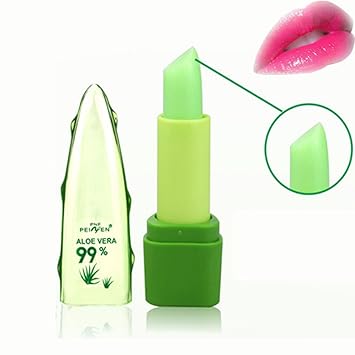 ROPALIA 99% Aloe Vera Jelly Lippenstift Farbe Ändern Temperatur Feuchtigkeitsspendende Balsam Lipgloss