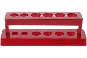 caralin 1pcTest Tube Holder 6 Hole Plastic Rack Stand Burette Stand Shelf Laboratory