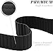 BRG Leather Loop with Adjustable Magnetic Closure iWatch Band Replacement Bracelet Strap for Apple Watch Series 2 Series 1 Sport and Edition 42mm Medium - Black