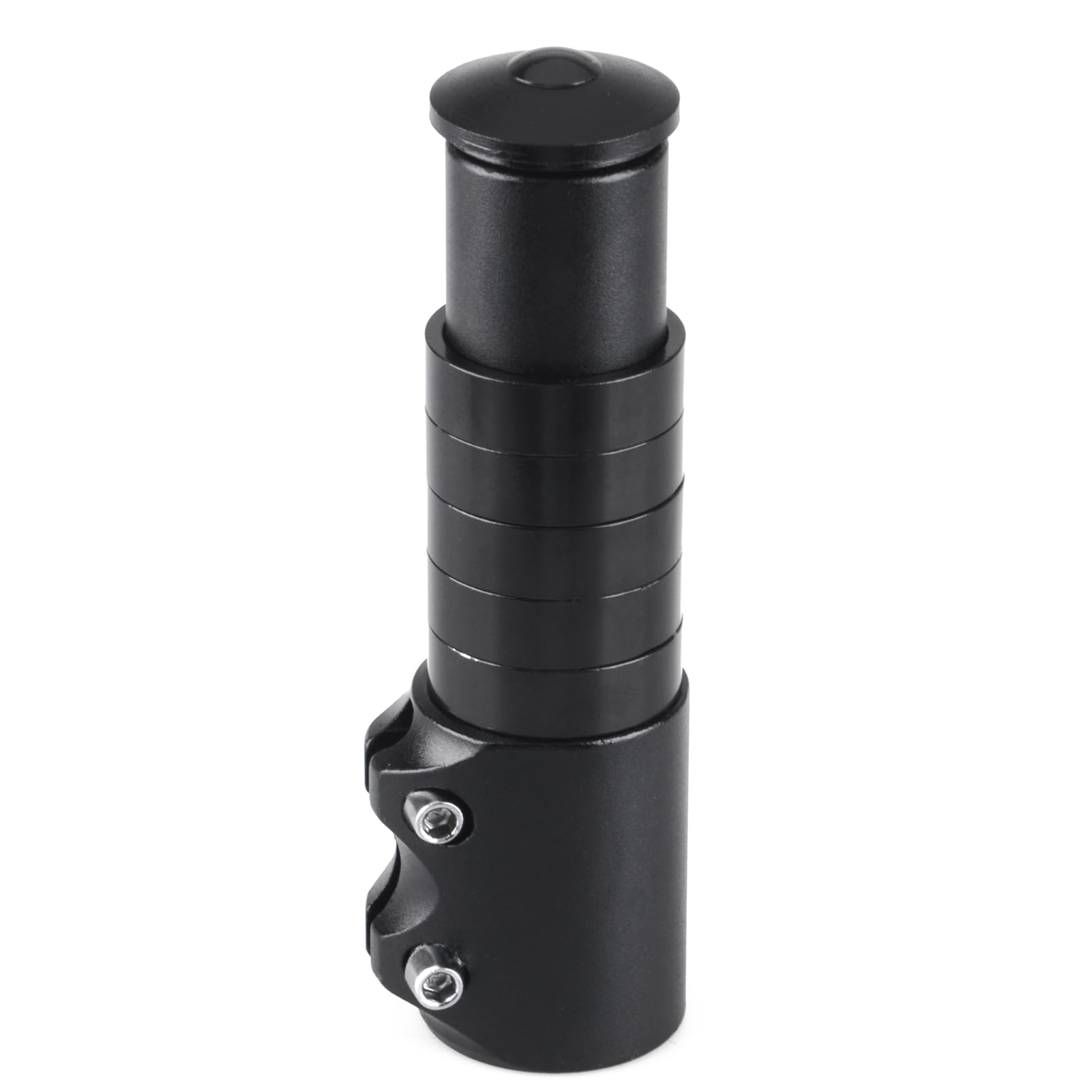 Azarxis Bike Stem Riser Handlebar Extender Bicycle Fork Extension Aluminium Alloy Head up Adapter Adjustable for Mountain Bike Road Bike Track Bike MTB BMX DH Fixie (Black - 138mm)